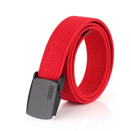 Alloy buckle canvas denim belt, casual belt, pure cotton thread canvas