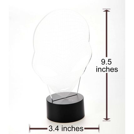 3D Illusion Grow LED Alien Shapes Lamp 7 Colors USB Power