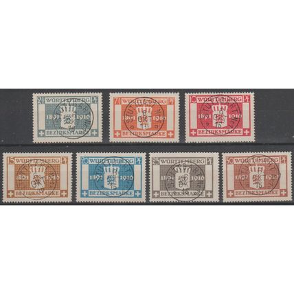 Mi: 123/9 used 1916 Wurttemberg