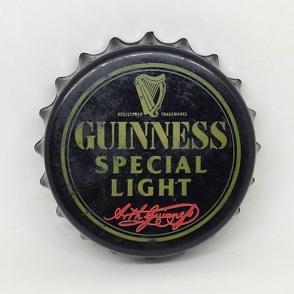 Guinness Special Light Bottle Cap Shaped Magnetic Bottle Opener - Rare Vintage