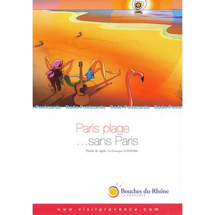 D022721 Paris plage sans Paris. Bouches du Rhone. Collection Parole de cigale No