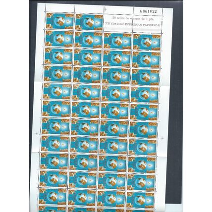 Spain stamps. 1965 Ecumenical Council, Vatican City full sheet MNH (AM195)