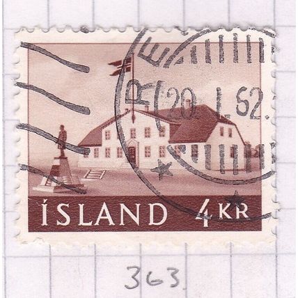 Iceland 1958 Old Government House 4k Fine Used SG 363 VGC