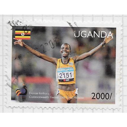 UGANDA 2007 COMMONWEALTH HEADS MEETING SPORT INZIKURU GOLD WINNER 2000/- USED