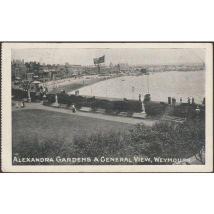 Alexandra Gardens & General View, Weymouth, 1905 - Pictorial Postcard