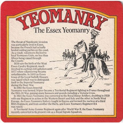 BEER MAT - GREENE KING BREWERY - YEOMAN BITTER - (Cat No 090) - (1983)