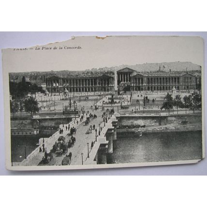 vintage postcard La Place del la Concorde, Paris