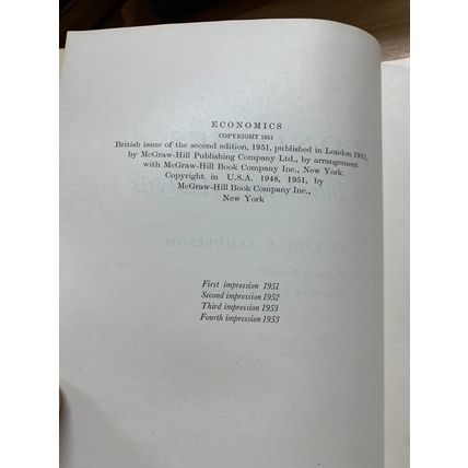 1953 "ECONOMICS AN INTRODUCTORY ANALYSIS" 1.3kg THICK HARDBACK BOOK (P7)