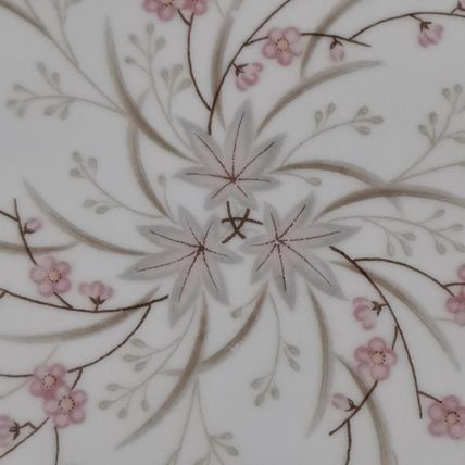 Vintage Lot 4 Noritake CLAIRE SALAD PLATES #5902 Pink Flowers Gold Trim FLoral