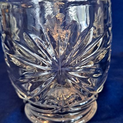 Vintage Anchor Hocking PRESCUT CLEAR PINT PITCHER Early America Star of David