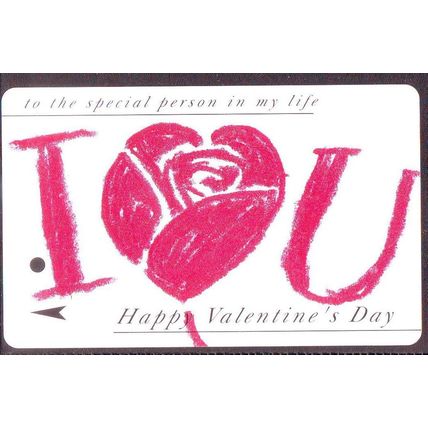 I Love You Happy Valentine's Day S'pore TransitLink Train/Bus Card