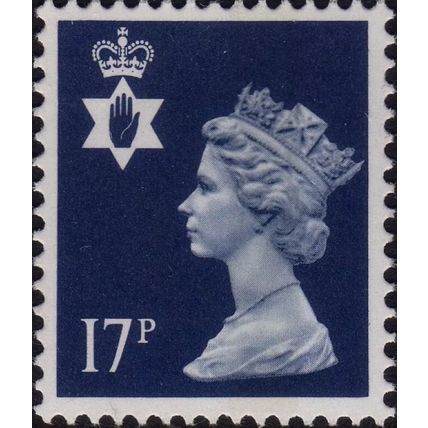 GB QEII 1990 Northern Ireland 17p Deep Blue Unmounted Mint MNH SG NI44 Stamp