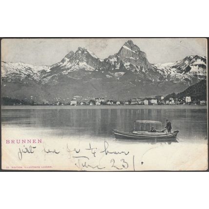 Brunnen, Schwyz, 1902 - Illustrato Luzern AK