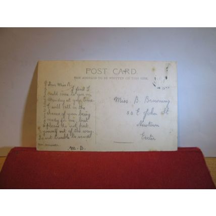 CANOE LAKE, SOUTHSEA, HAMPSHIRE used antique postcard 1907 pm =