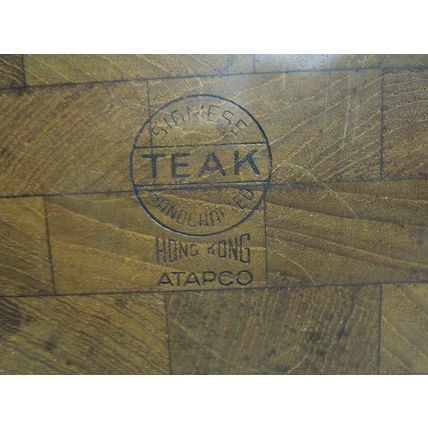 Vintage ATAPCO Teak Wood Serving Tray - Handcrafted Hong Kong - Danish Modern