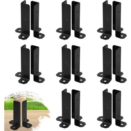 16Pcs Adjustable Post Base Bracket Fit 1.5X1.5, 2X2, 2X4, 4X4 Post Deck Post Anc