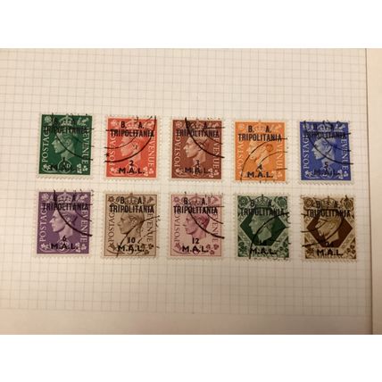 Great Britain Offices in Tripolatania Hinged and used lot (A100)