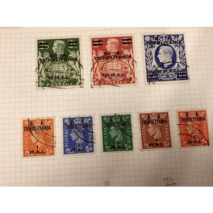 Great Britain Offices in Tripolatania Hinged and used lot (A100)