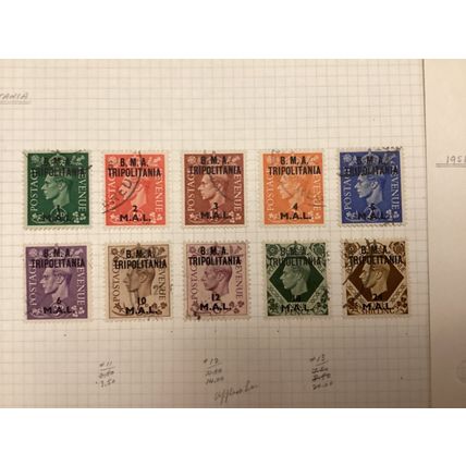 Great Britain Offices in Tripolatania Hinged and used lot (A100)