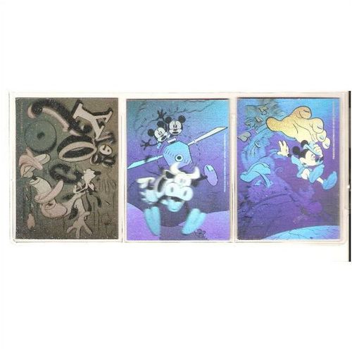 DISNEY COLLECTOR CARDS 2 ' 3 HOLOGRAM cards DOUBLE-SIDED' ( 1991 )