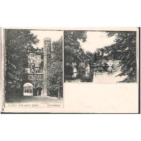 Cambridge - Kings College Gate - Raphael Tuck County undivided back postcard