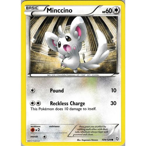 Pokemon B&W Dragons Exalted - #109/124 - Minccino