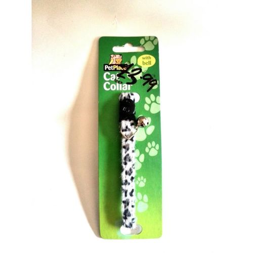 Cat Collar With Bell - Fish - Grey/Black