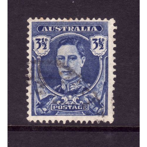 AUSTRALIA 1942 SG 207 3 1/2d BRIGHT BLUE FINE USED#4