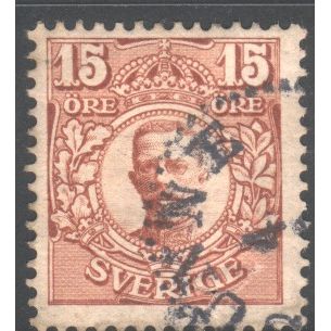 Sweden 1910 - SG74 - 15 ore brown - Gustav V - used