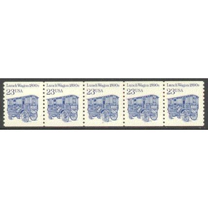 2464 23c Lunch Wagon Fine MNH Dry Gum PNC 2/5 P0662