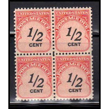 J88 1/2c Postage Due Fine MNH Blk/4 O7071