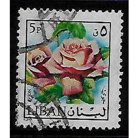 LEBANON 1973 FLOWERS & FRUITS 5p ROSES SG 1125 FINE USED#2