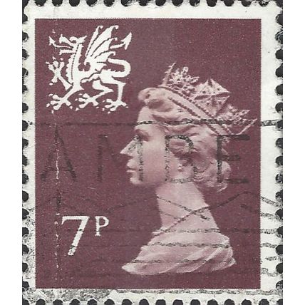 WALES, QE II, Machin, brown-red 1978, 7p