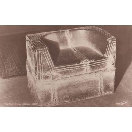 Hexham Abbey Frith Stool Antique Postcard