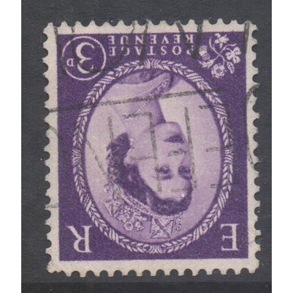 GB Scott 322 - SG545wi, 1955 Elizabeth II 3d Inverted Watermark used