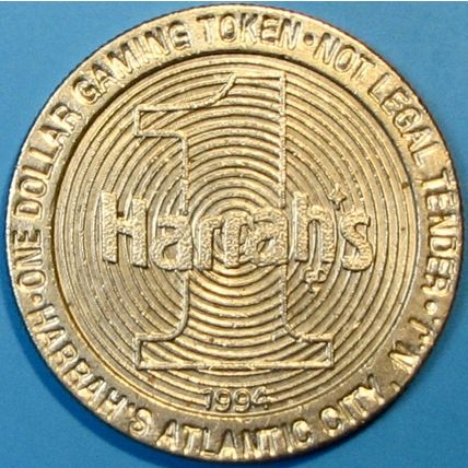 Harrahs. $1 Casino Token. Atlantic City, NJ. R27.