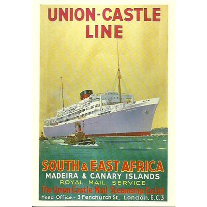 Advertising UNION-CASTLE South & East Africa Postcard (Santoro M638)