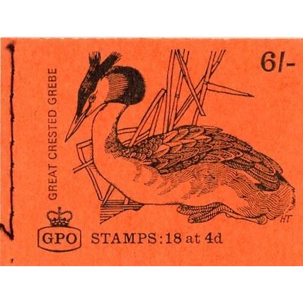 GB 1968 6/- Booklet QP44 - December - Birds Great Crested Grebe - unmounted mint