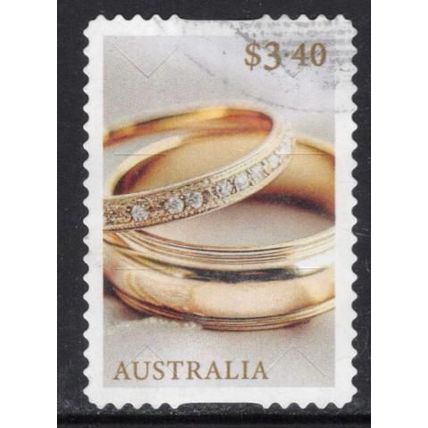 2025 CHERISHED CELEBRATIONS, $3.40 WEDDING RINGS, USED SELF-ADHESIVE. 464/5 +