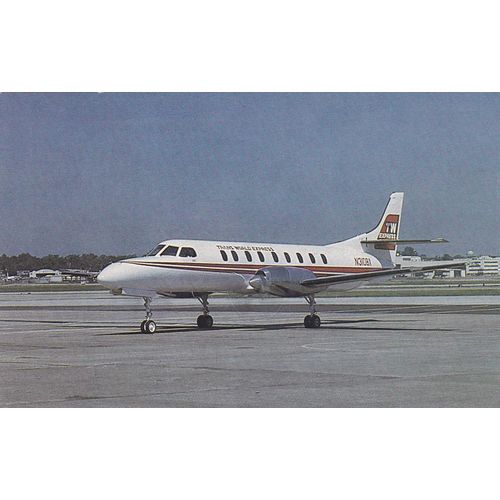 Trans World Express Fairchild Swareingen Metro Aircraft Postcard (A23138)