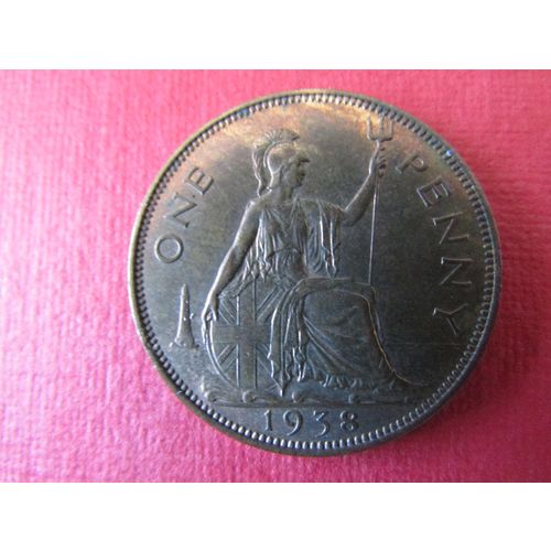 1938 GEORGE VI ONE PENNY FREE POST. (ed) m AR