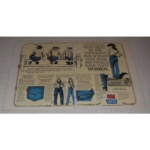 1982 Levi's 501 Jeans Ad - Made to Fit Women