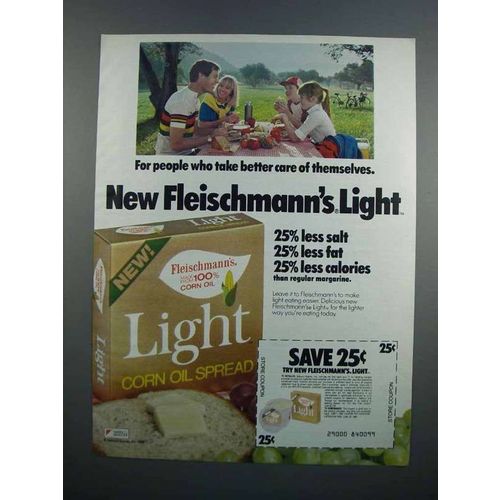 1983 Fleischmann's Light Corn Oil Spread Ad