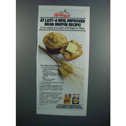 1983 Kellogg's Bran Buds & All-Bran Cereal Ad