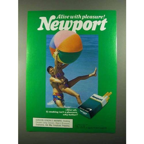 1987 Newport Cigarettes Ad - Pleasure