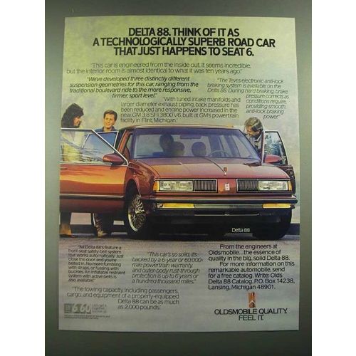 1988 Oldsmobile Delta 88 Ad - Technologically Superb Road Car