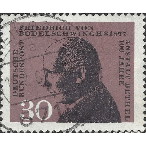 GERMANY, Friedrich von Bodelschwingh, 1877-1946, violet 1967, 30pf, #2