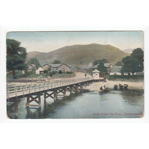 Luss from the Pier Loch Lomond Postcard G R Gilchrist & Sons