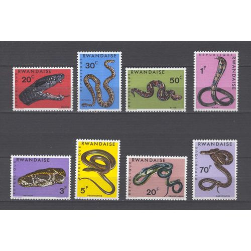 Rwanda 1967 Snakes MNH