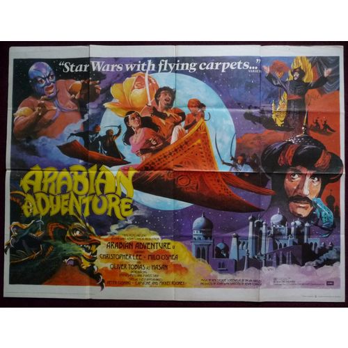 ARABIAN ADVENTURE (1979) original UK Quad ***Christopher Lee, Peter Cushing***